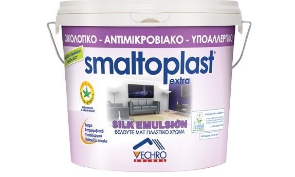 Smaltoplast Silk: Οικολογικό, υποαλλεργικό, αντιμικροβιακό πλαστικό χρώμα βαφής. Ασπίδα προστασίας για άσθμα και αλλεργίες σε χιλιάδες αποχρώσεις!