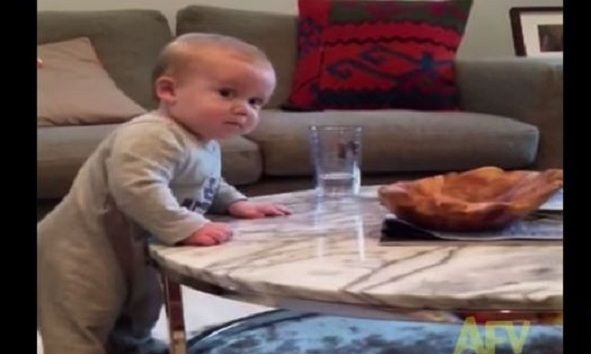 Αυτό το μωράκι ξεκίνησε από μικρό τις ζαβολιές! Δείτε τι κάνει και θα λυθείτε στα γέλια! (βίντεο)