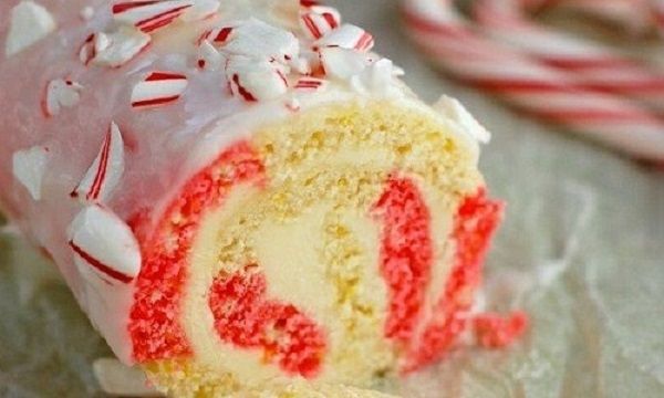 Χριστουγεννιάτικο κέικ ρολό- Peppermint!