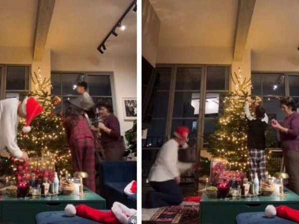 Σε γιορτινό mood ο Γιάννης Στάνκογλου-Στόλισε με τα παιδιά μου φυσικό χριστουγεννιάτικο δέντρο (vid)