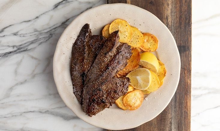 Μοσχαρίσιο συκώτι στο τηγάνι με πατάτες