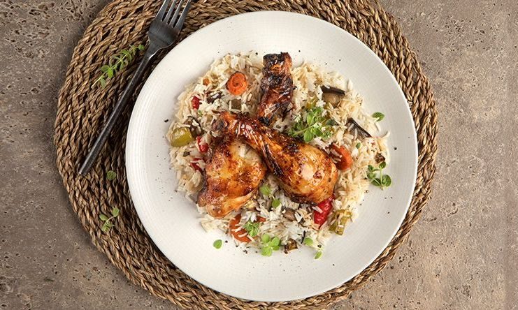 Κοπανάκια κοτόπουλου με λαχανικά στον φούρνο