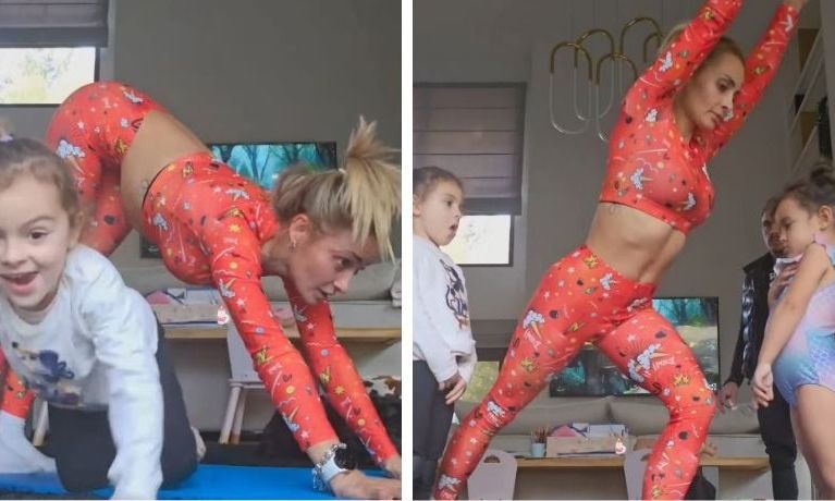 Βασιλική Μιλλούση: Προσπαθεί να γυμναστεί με σύσσωμη την οικογένεια στο σπίτι