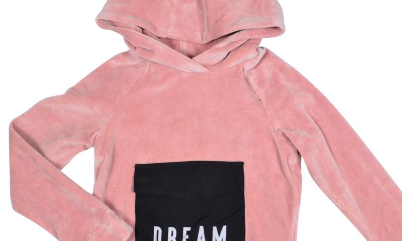 Μπλούζα από ροζ βελούδο για κορίτσια