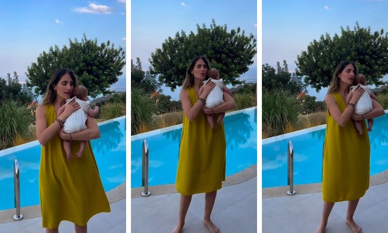 «Αγγελική φωνή»: Η Παυλίνα Βουλγαράκη συγκινεί νανουρίζοντας το μωρό της (βίντεο)