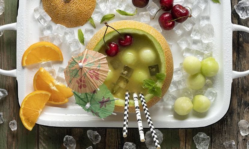 Δροσερό fruit punch πεπόνι με ελάχιστες θερμίδες