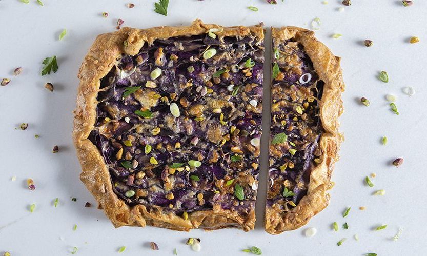 Ανοιχτή πίτα με μωβ πατάτες Περού - Δοκιμάστε την