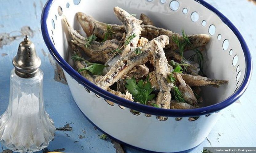 Γαύρος τηγανητός με μυρωδικά - Έτοιμος σε 5'