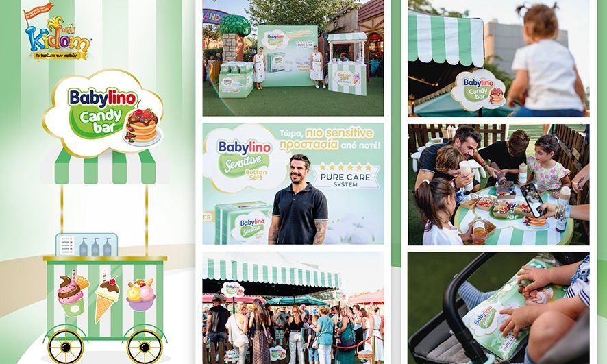Τα νέα Babylino Sensitive Cotton Soft συνάντησαν τον Άκη Πετρετζίκη στο Kidom του Allou! Fun Park