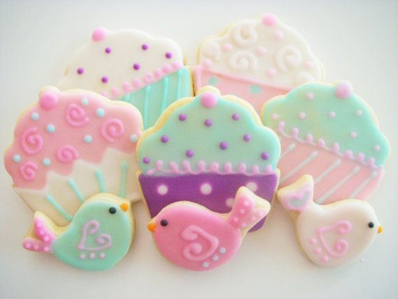 bird-cupcake-cookies-favors-for-bird-theme-birthday-party-bird-theme-baby-shower-birdie-theme-made-to-order-decorated-sugar-cookies-new 3