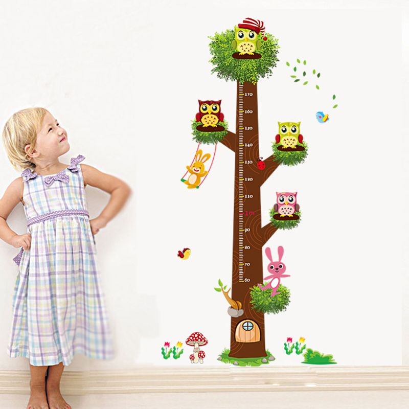 2Pcs Lot Cute font b Colourful b font Paster Cartoon Owl Pattern Wall Sticker Kindergarten Wedding