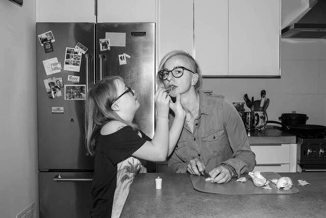 syndromo down mama kori portreta fotografies 2